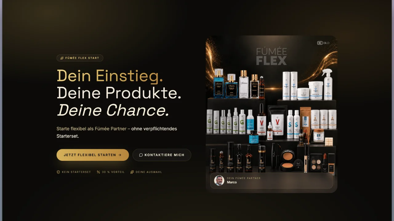 Vorschau der Landingpage Business: Flex Start