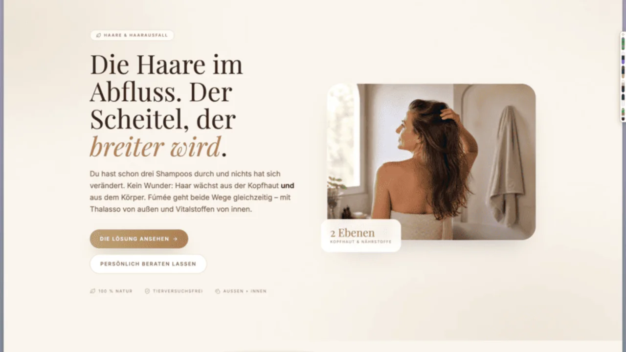 Vorschau der Landingpage Haare & Haarausfall