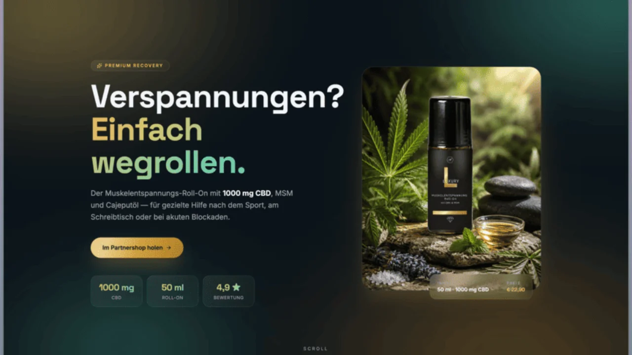 Vorschau der Landingpage Muskelentspannungs-Roll-On