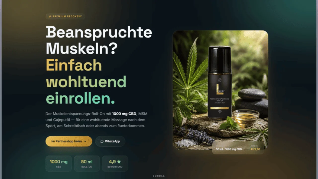 Vorschau der Landingpage Muskelentspannungs-Roll-On